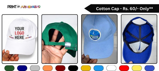 Custom Cotton Caps Rs. 60 | Cotton Cap Manufacturer | Print In Ahmedabad