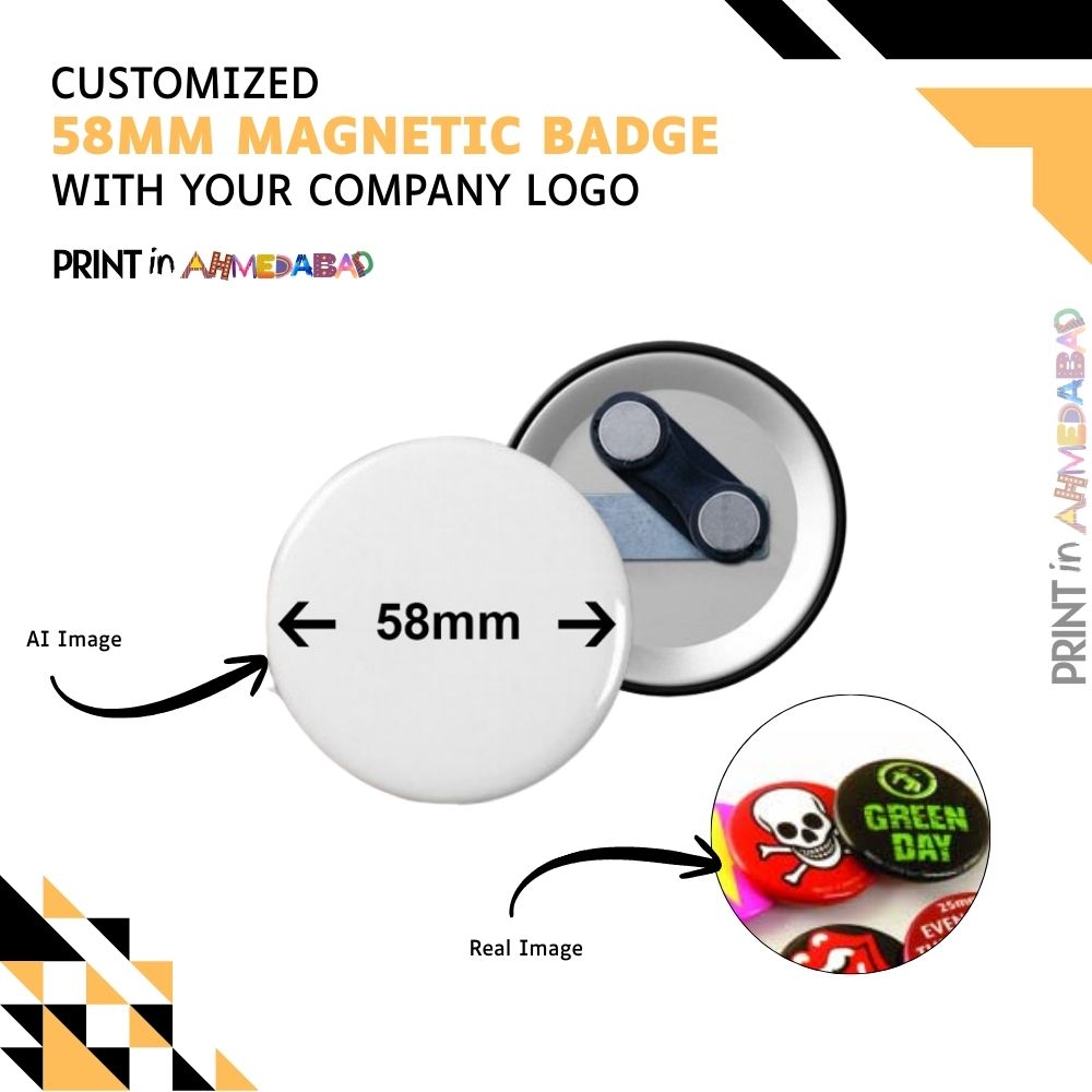 Magnetic Badge Customize | Pack Of 50 pcs